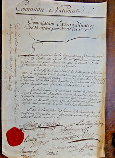 1792 convention nationale attestation en faveur de 8 conventionnel