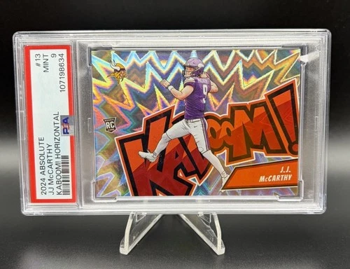2024 Panini Absolute - Kaboom! Horizontal J.J. McCarthy #13 (RC) PSA 9