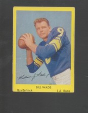 1960 Bell Brand Football Card #17 Bill Wade-Los Angeles Rams vg ex Card