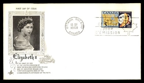 Mayfairstamps Canada FDC 1968 Weather Map Satellite Queen First Day Cover aaw_92