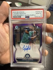 2023 Bowman - Chrome Prospect Autographs Lazaro Montes Purple Refractor /250 