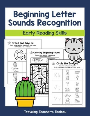 Beginning Letter Sounds Recognition: Early Reading Skills (Early Reading and Wri