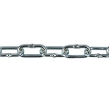 Catena saldata genovese Ø 4 mm, interno maglia 22 mm x 7 mm, 1,5 mt, zincata
