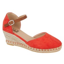 LADIES WEDGE SANDAL WOMENS HESSIAN ESPADRILLE SANDALS SHEOS SIZE UK 3 4 5 6 7 8