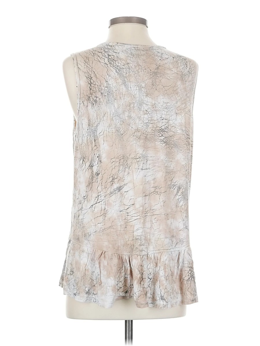 Tina + Jo Women Silver Sleeveless Blouse XS View 2