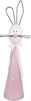 Clayre & Eef 5Y1220 Deko-Kaninchen Rosa Weiß 18X14X60 Cm