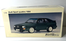 Autoart MILLENIUM 1/18 Scale diecast AUDI SPORT QUATTRO 1984 GREEN New in Box