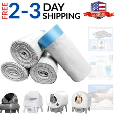 80 Count Cat Litter Box Liner Bags for Open-Top Autoscooper 11 Pet Automatic ...