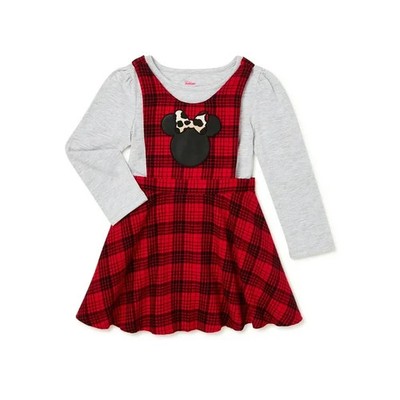 Minnie Mouse Baby & Toddler Girls Pinafore Set, Size 18 month