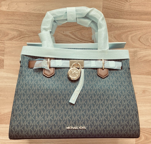 Michael Kors Hamilton Medium Satchel Schultertasche/Crossbody Braun/Gold Tasche - Bild 1 von 10