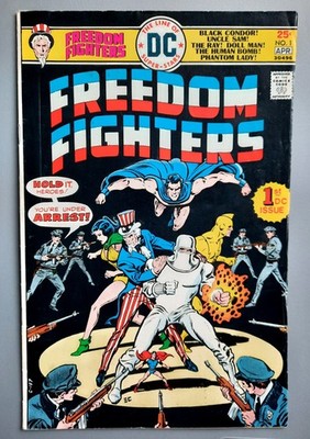 Freedom Fighters 1 DC Comics March 1976 VG Uncle Sam Black Condor The Ray