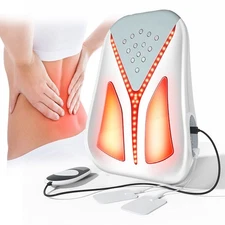 Heated Back Massager TENS EMS Electronic Pulse Back Ciculation Device Pain Relie