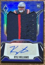 Kyle Williams 2025 Phoenix Rookie Blue Patch Signatures Auto #2/49 New England