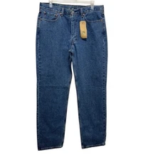 Levi Strauss 550 Relaxed Fit Blue Jeans 100% Cotton Mens Denim Tag 38x34 Bootcut