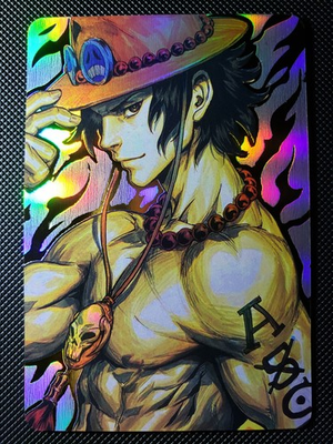 #ad One Piece Ace Anime Engraved Holo Foil Art Card ACG Carddass $6.99