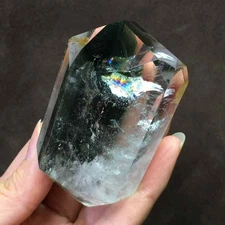 164g Natural Rainbow Color Ghost Quartz Freeform Crystal Energy Reiki Healing