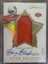 2020 Panini Flawless Star Swatch Signatures Barry Sanders Auto Patch Gold /10