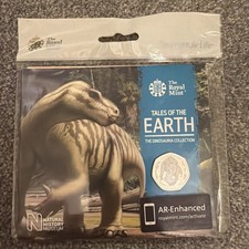 2020 Iguanodon Dinosaur Coloured 50 Pence Coin BU Brilliant Uncirculated