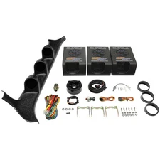 GlowShift Oil Pressure, Water Temp, Volt Gauges + Pod for 87-91 Ford F-Series