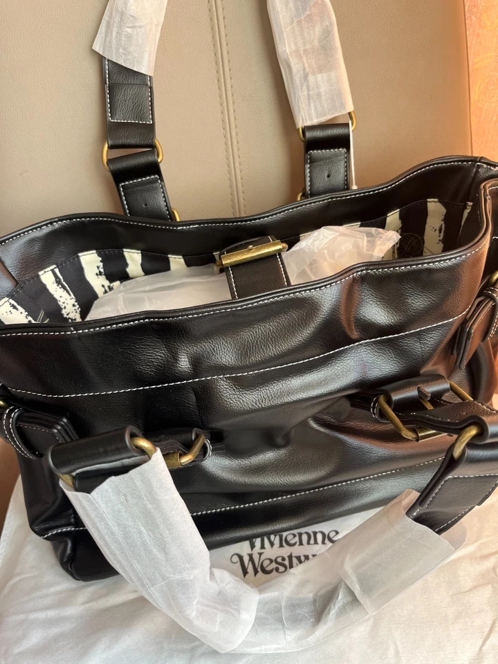 Vivienne Westwood Accord 手提包 托特包 黑色 形状 单肩包 皮革 — 第 3/4 张图片