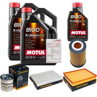DENCKERMANN Inspektionspaket 11L MOTUL 8100 X-CLEAN 0W-30 für Mercedes-Benz