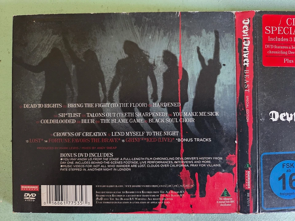 Devil Driver - Beast CD + DVD Digipak NL 2011 Zustand: CD: gut DVD: sehr gut - Bild 4 von 4