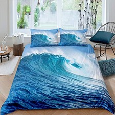 Ocean Duvet Cover Set Queen Size Waves Bedding Set Queen No Comforter As Pic3