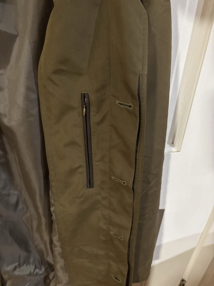 Jaqueta LL Bean Field trench coat grande alta faltando forro com zíper - Imagem 4 de 4