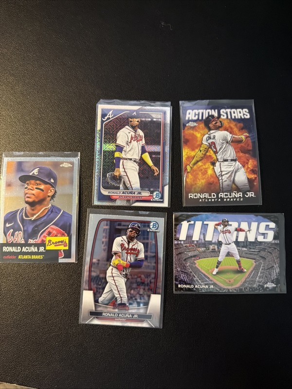 ronald acuna jr Chrome Lot (5) No Dupes