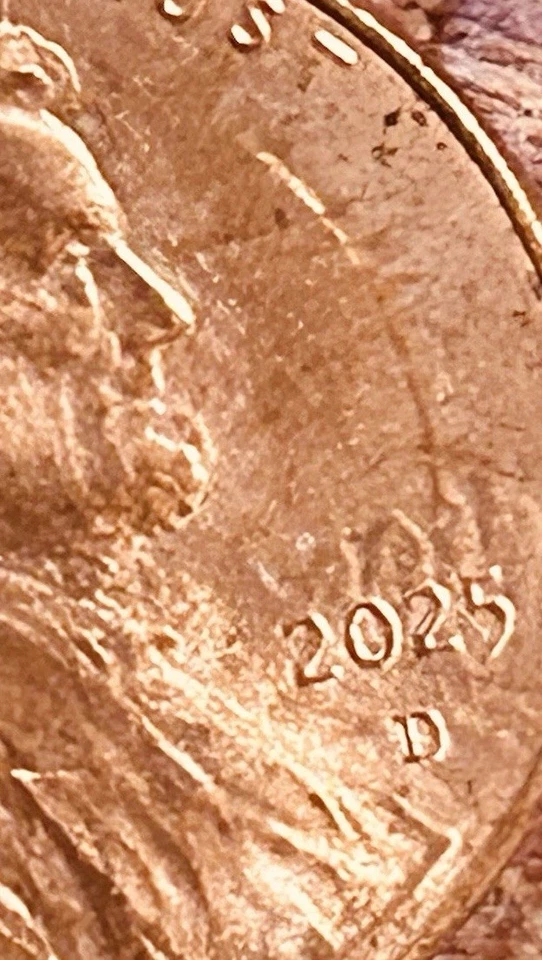 ⚜️⚜️⚜️2025 D/D Lincoln Penny Only One Of A Kind DDO DDR  Struck Thru On Obverse - Image 4 of 4