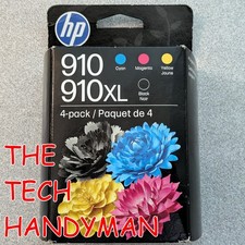 4-PACK HP GENUINE 910XL BLACK  910 COLOR INK RETAIL BOX OFFICEJET PRO 8028