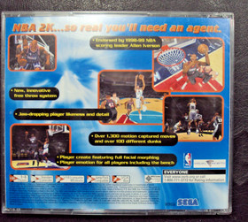 NBA2K (Sega Dreamcast, 1999) Used, Tested, Free S/H