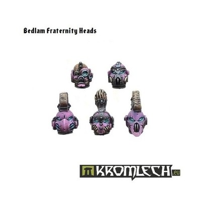 Bedlam Fraternity Heads (5) Kromlech Bits for Sci Fi Miniatures Games