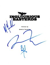 QUENTIN TARANTINO BRAD PITT AUTOGRAPH SIGNED INGLOURIOUS BASTERDS SCRIPT ACOA
