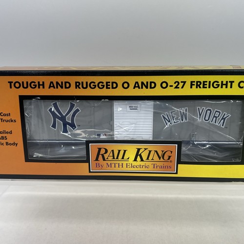 MTH RailKing 30-74179 MLB New York Yankees Boxcar New O O-27 Gauge Baseball - Picture 12 of 14