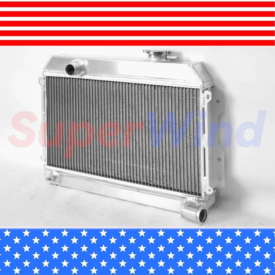 Radiador de aluminio para camioneta Datsun 620 1,6 L3 filas 1972-1973 DPI487 MT viento Foto 3 de 4