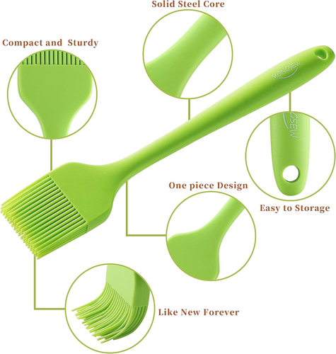 Silicone Basting Pastry Brush Set 4PCS Heat Resistant BBQ Grill Baking Tool - Picture 4 of 10