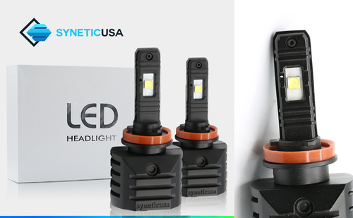 Syneticusa 2x H11 High Power LED Headlight Kit Low Beam 6000K White Light Bulbs - Picture 4 of 5