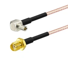 TS9 Male Angle to SMA Female Extension Coaxial RG316 Cable Wireless Antenna 30cm