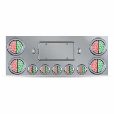 TU-9002L6 Dual LED Rear Center Panel – 4″ & 2.5″ Dual LEDs (Clear Lens) | 