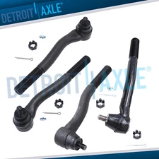4pc Front Inner Outer Tie Rods Suspension Kit for 1999-2004 Jeep Grand Cherokee