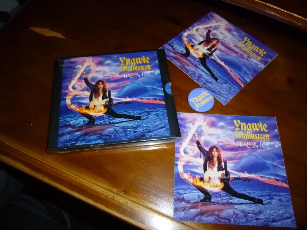 Yngwie Malmsteen / Fire & Ice JAPAN Booklet Stickers Badge SAMPLE 