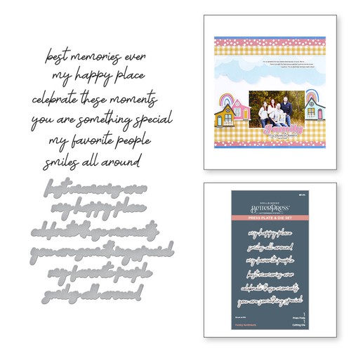 Spellbinders Family Sentiments Press Plate & Die Set from the Storytelling by Sp - Picture 4 of 4