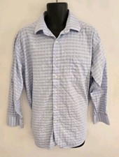 Alex Cannon Mens Blue Longsleeve Buttondown Dress Shirt Size XL