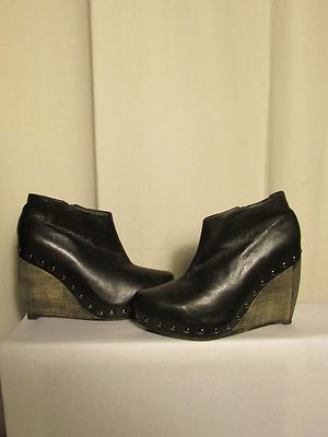bottines compensées ONE STEP cuir noir 40