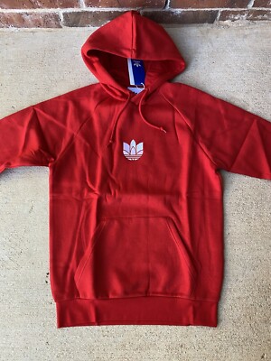Adidas Adicolor 3D Trefoil Hoodie Sweatshirt Red Men's Size Small