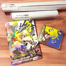 Splatoon 3 Art Book Soundtrack CD Poster Limited Set Official Nintendo Guide