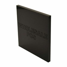 Black Acrylic Sheet Perspex Panel 297mm x 210mm x 3mm Thick Sheet Sawn Edges
