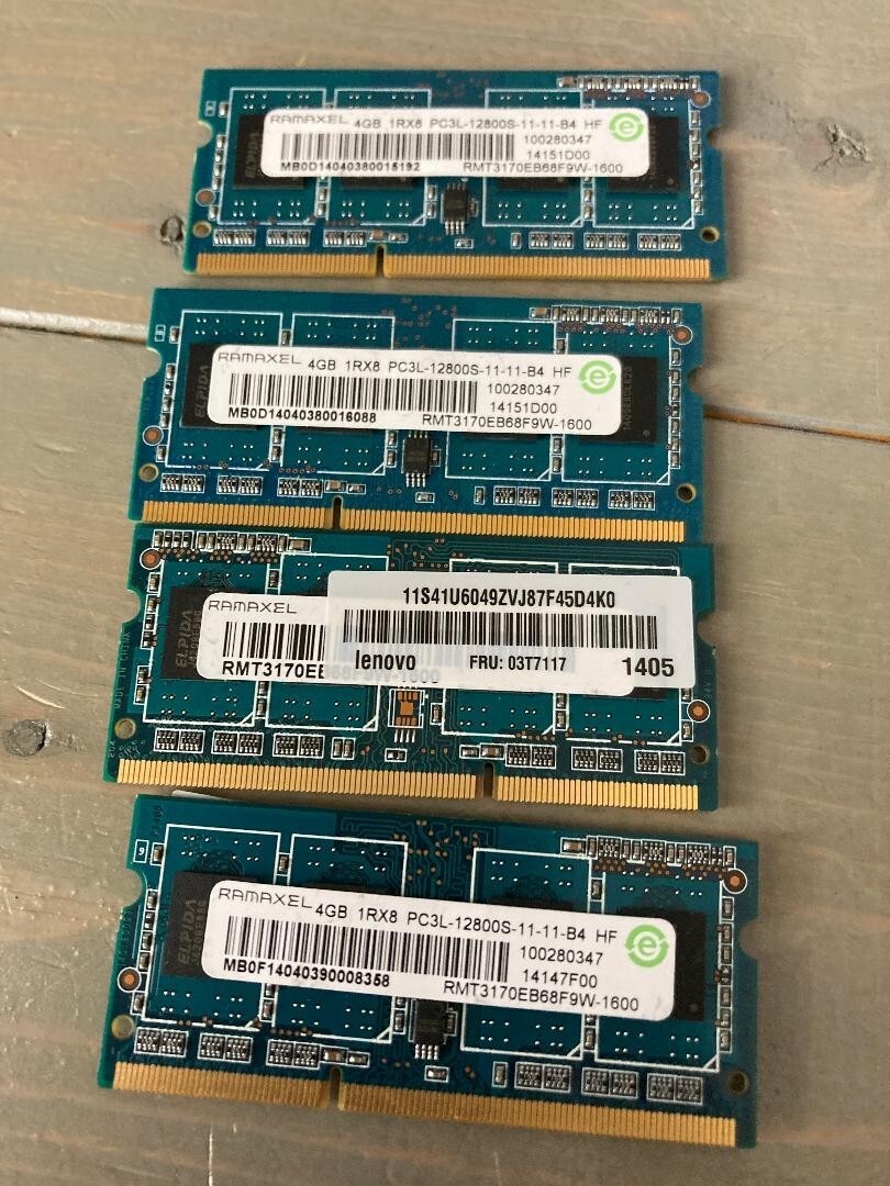 Ddr3 4gb Ddr3 1600 Fru 03x6656 Ramaxel 4GB 1Rx8 PC3L-12800S-11-11