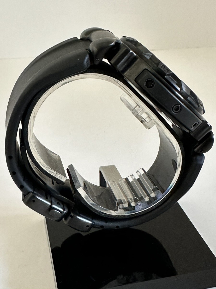 Oakley Crankcase Watch Stainless Steel Black On Black Chronograph